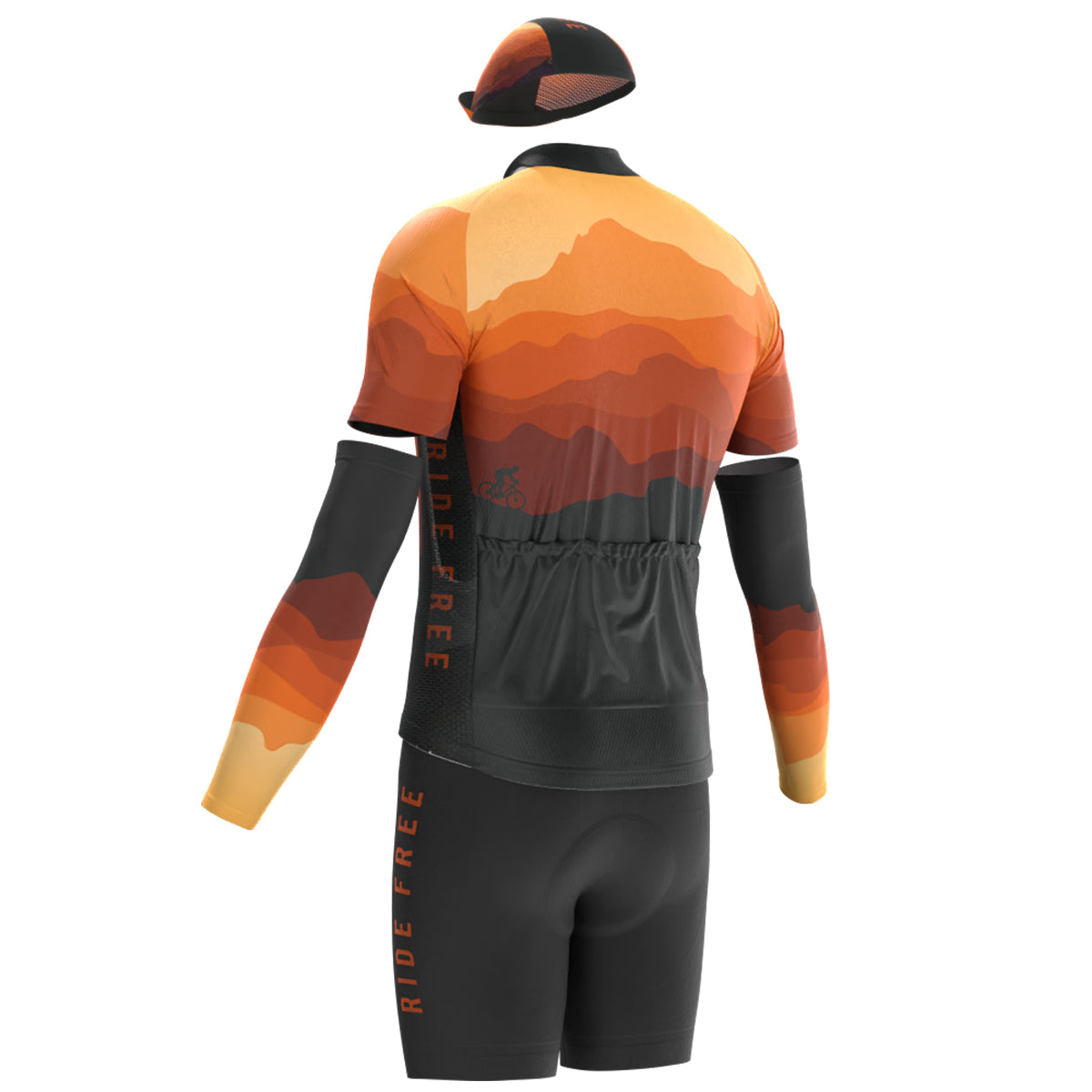 Stylish Men's Ride Free Sunset cycling kit | quick-dry, breathable ...