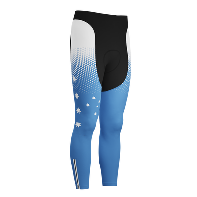 Men's World Countries Team Australia Icon Gel Padded Cycling Bib-Tights