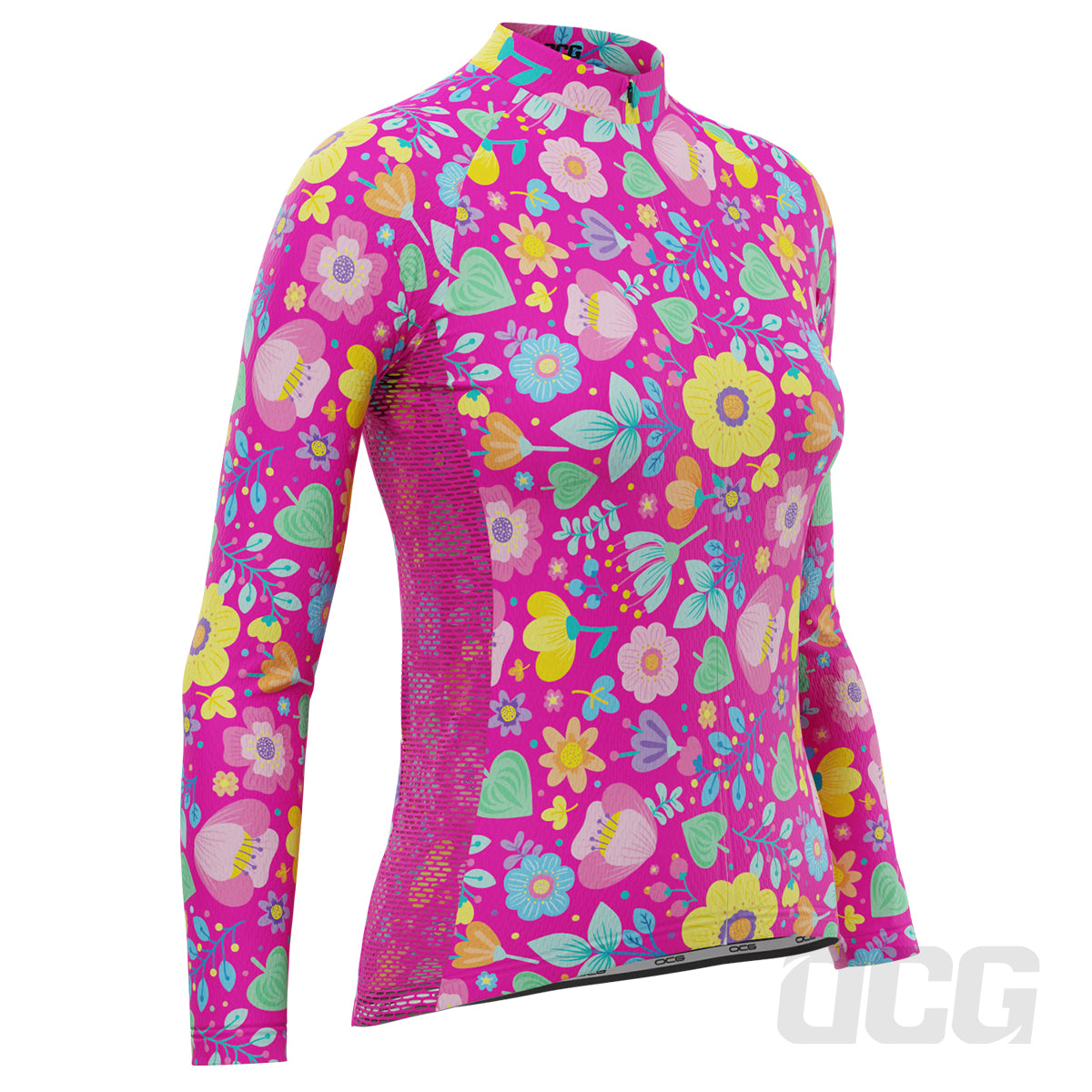 Women's Bouquet Floral Long Sleeve Cycling Jersey