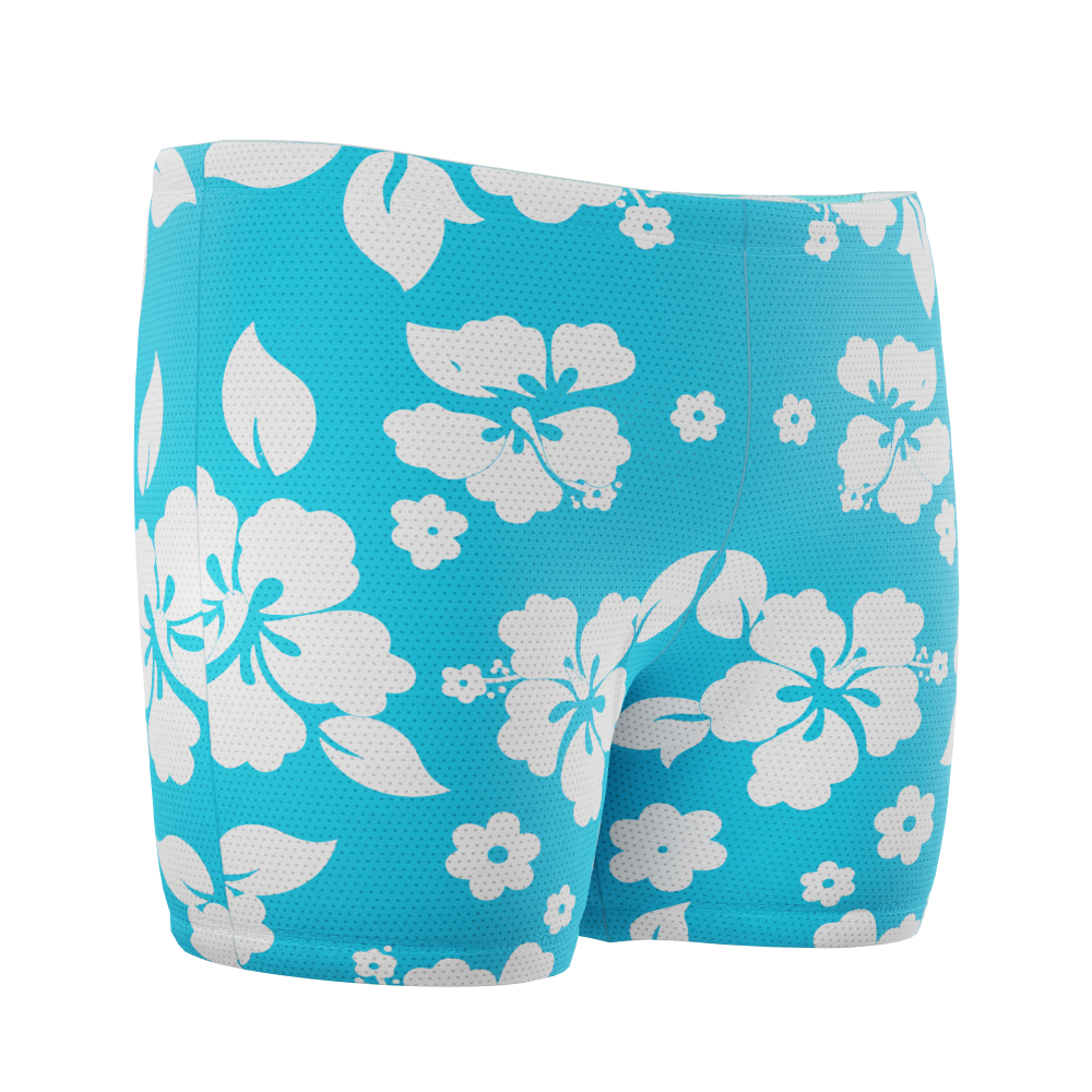 Men's Hawaiian Aloha Floral Gel Padded Cycling Underwear-Shorts