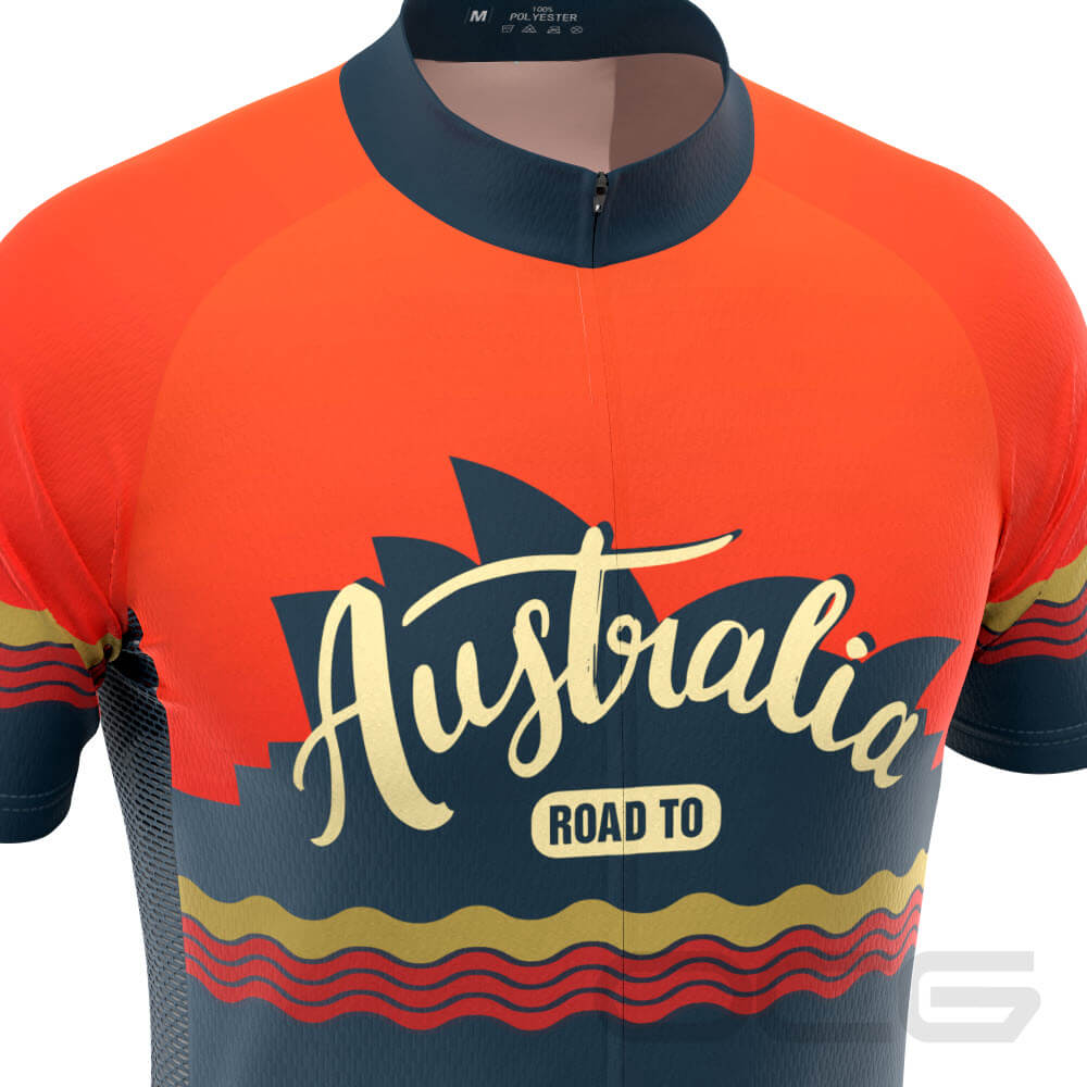 Men's Road to Australia Short Sleeve Cycling Jersey