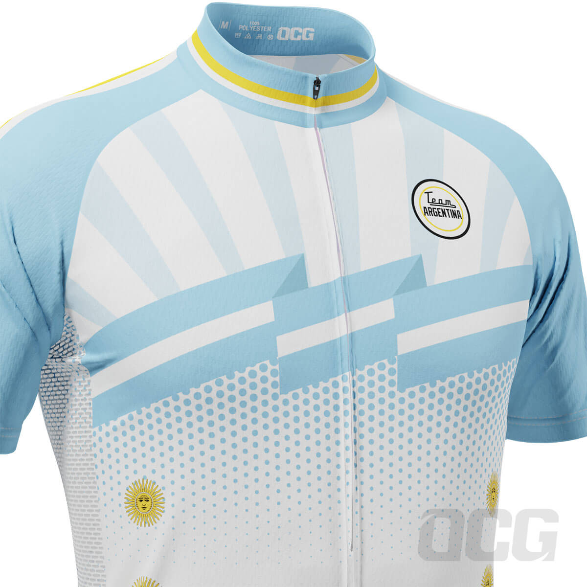 Men's World Countries Team Argentina Icon Short Sleeve Cycling Jersey