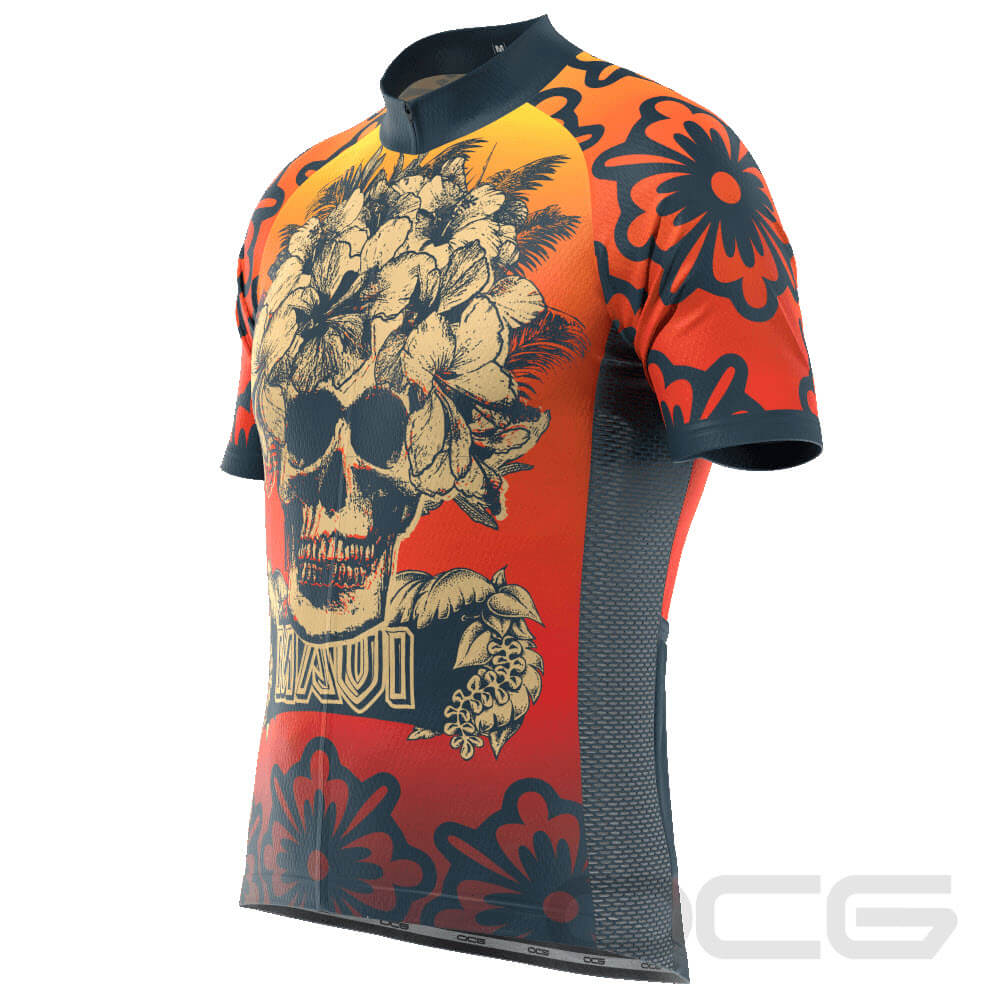 Men's Maui Skull Short Sleeve Cycling Jersey
