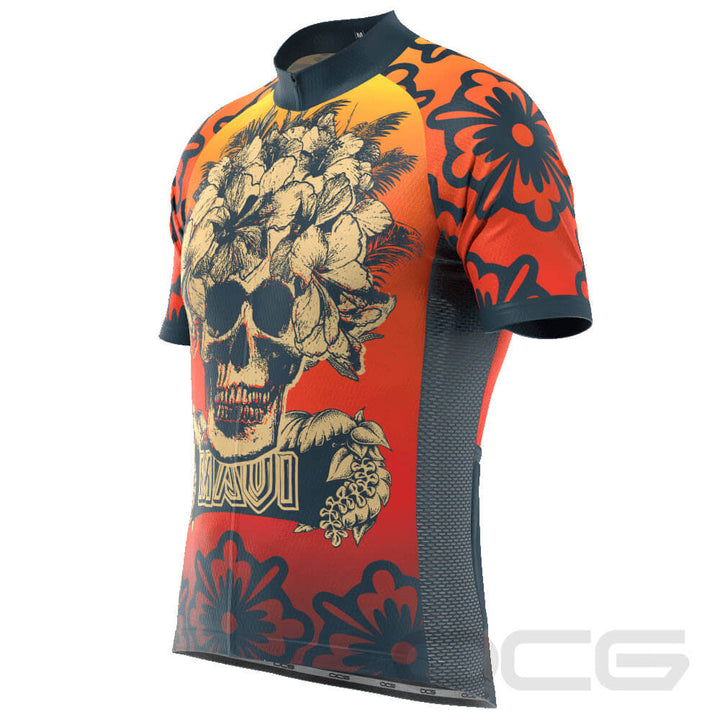 Men's Maui Skull Short Sleeve Cycling Jersey