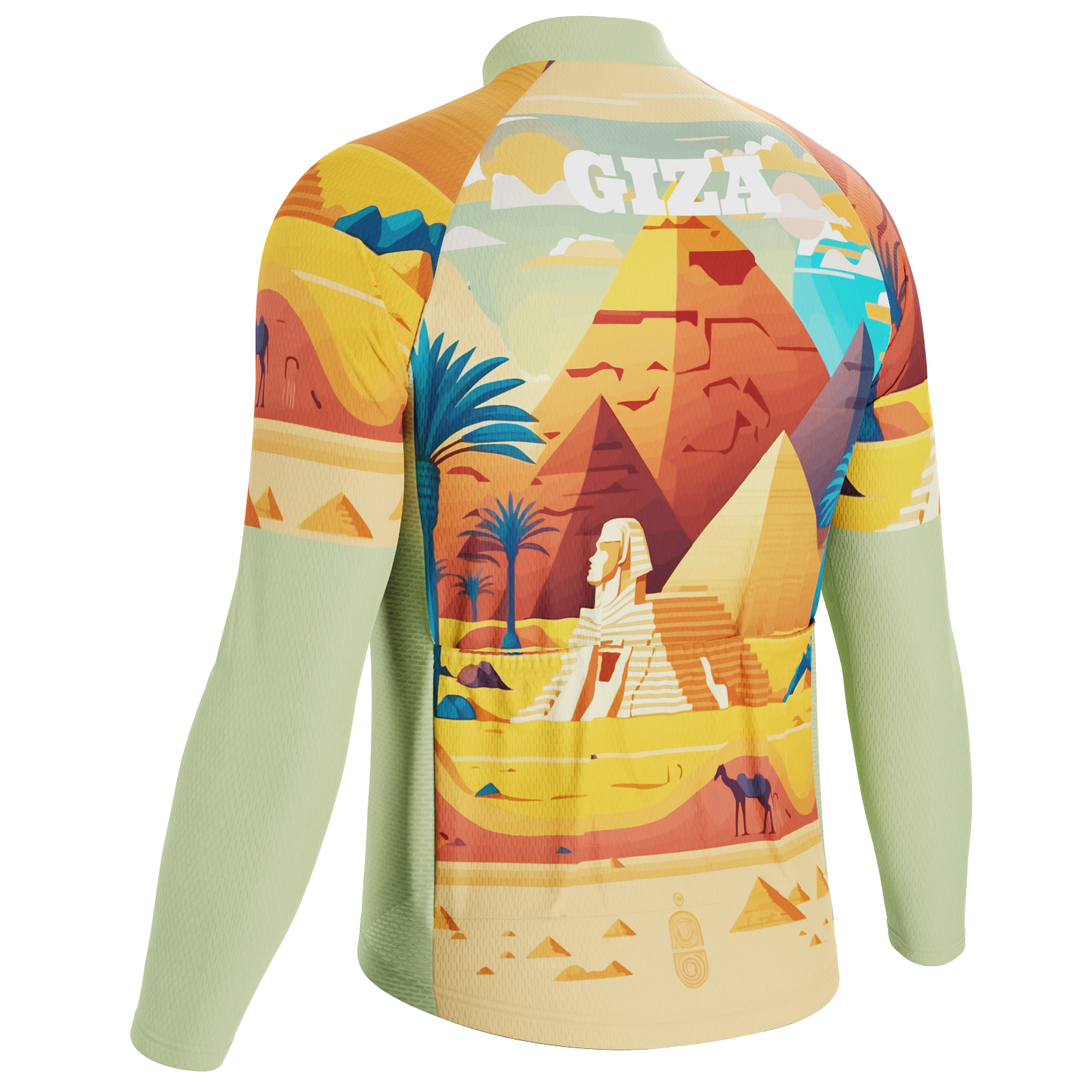 Men's Around The World - Giza Long Sleeve Cycling Jersey