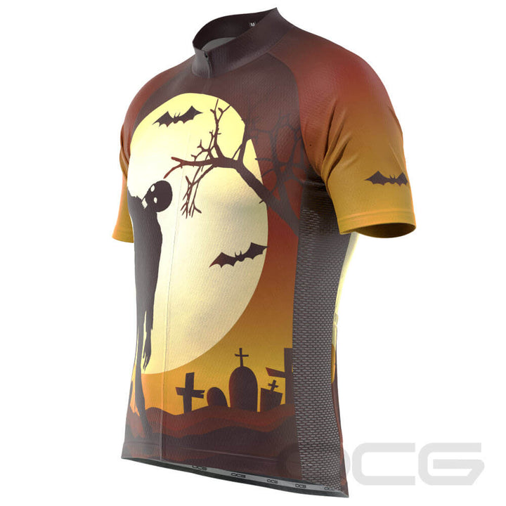 Men's Zombie Graveyard Short Sleeve Cycling Jersey