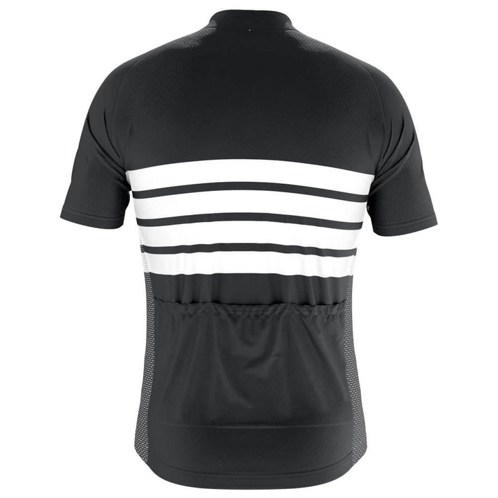 Men's Retro Four Stripe Men's Black Cycling Jersey