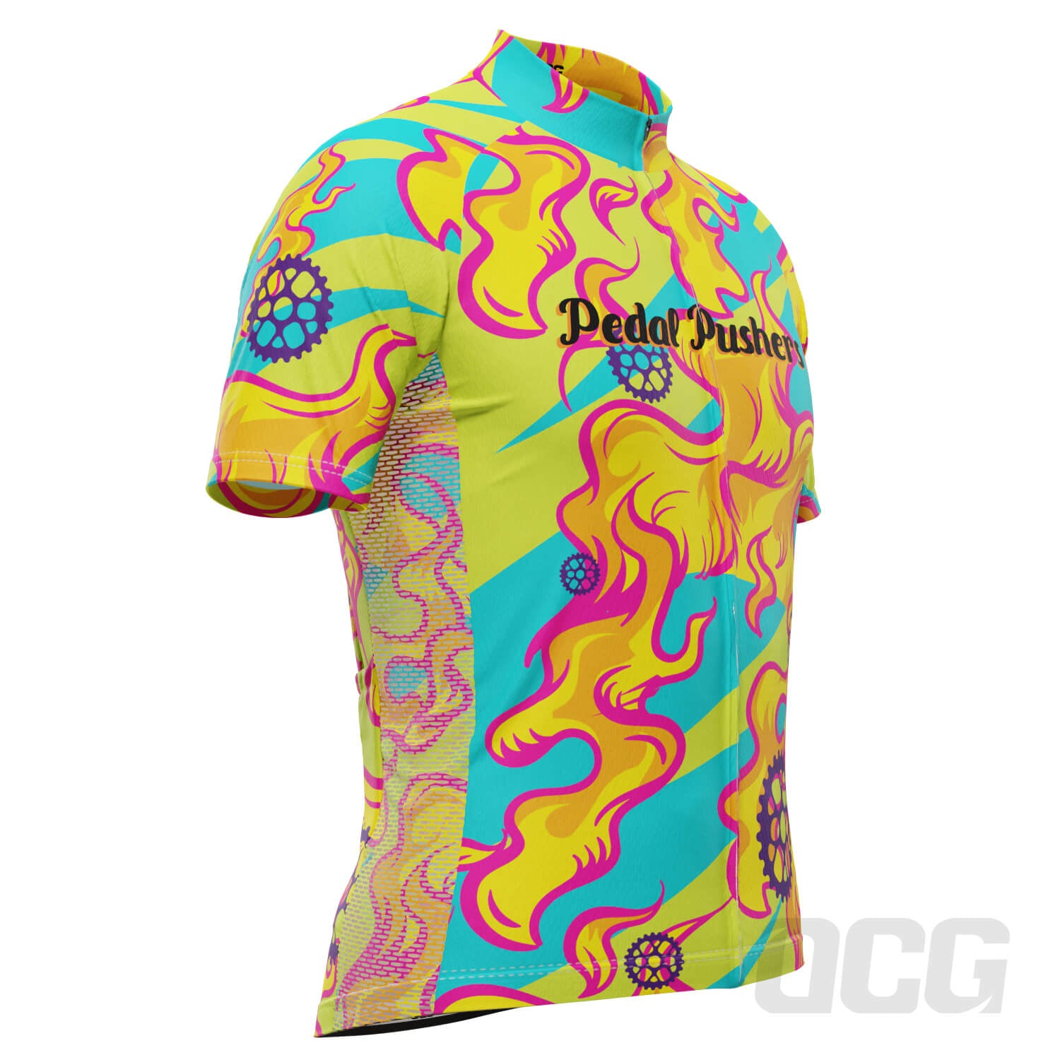Men's Pedal Pushers Custom Team Design Short Sleeve Cycling Jersey