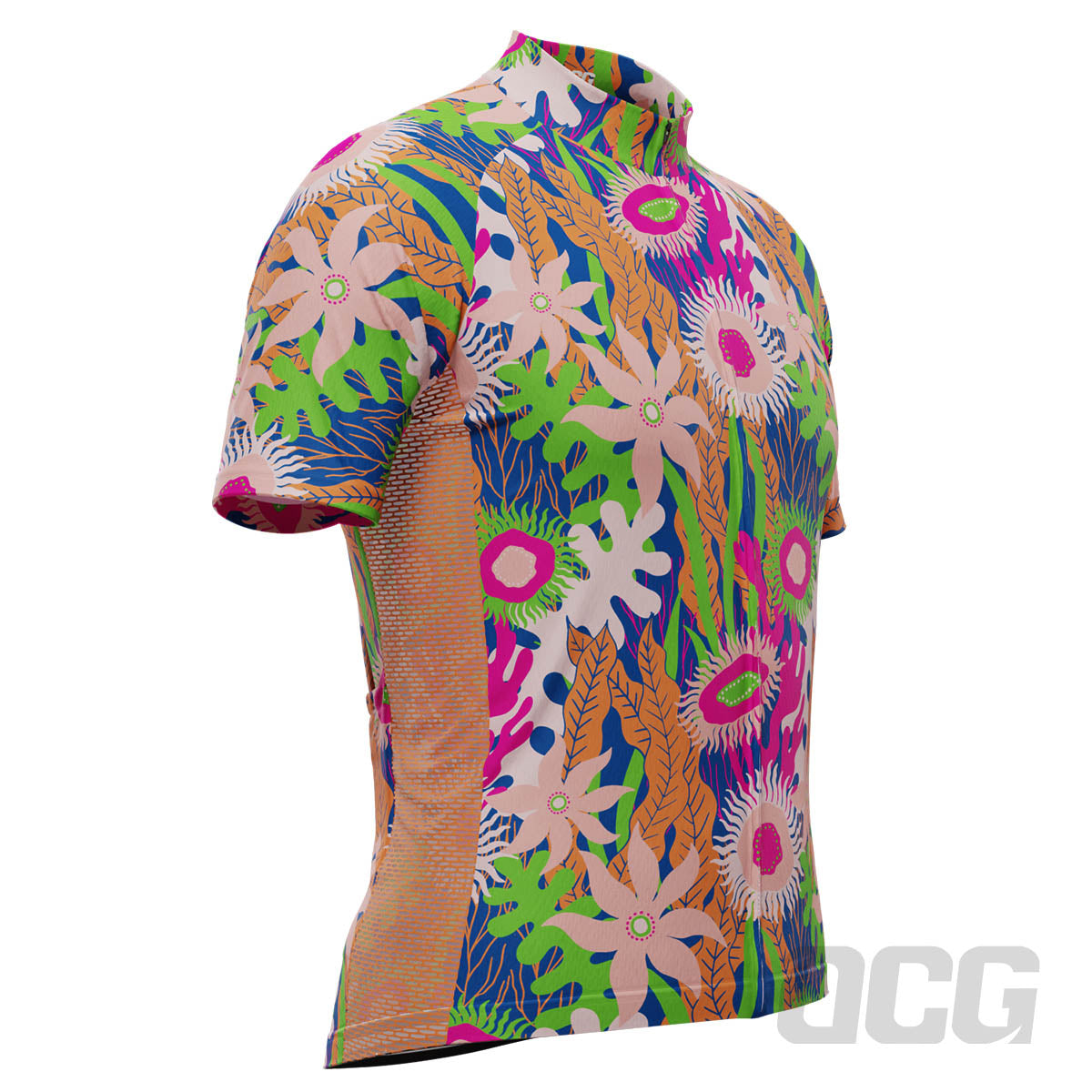 Men's Aquatic Plantlife Short Sleeve Cycling Jersey