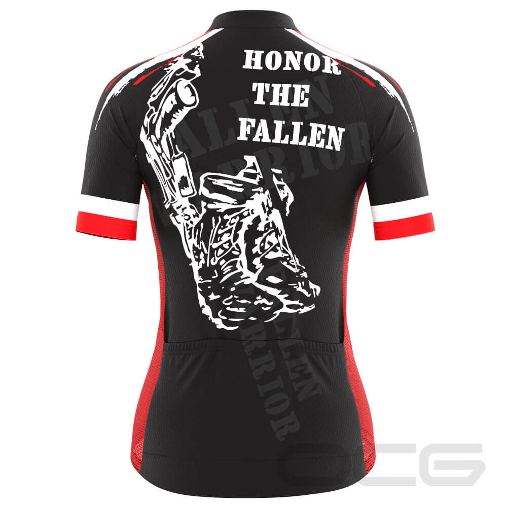 Women's Honor the Fallen USA Flag Cycling Jersey