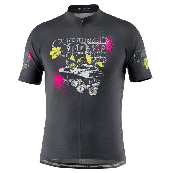 Men's Spread Love Not War Short Sleeve Cycling Jersey