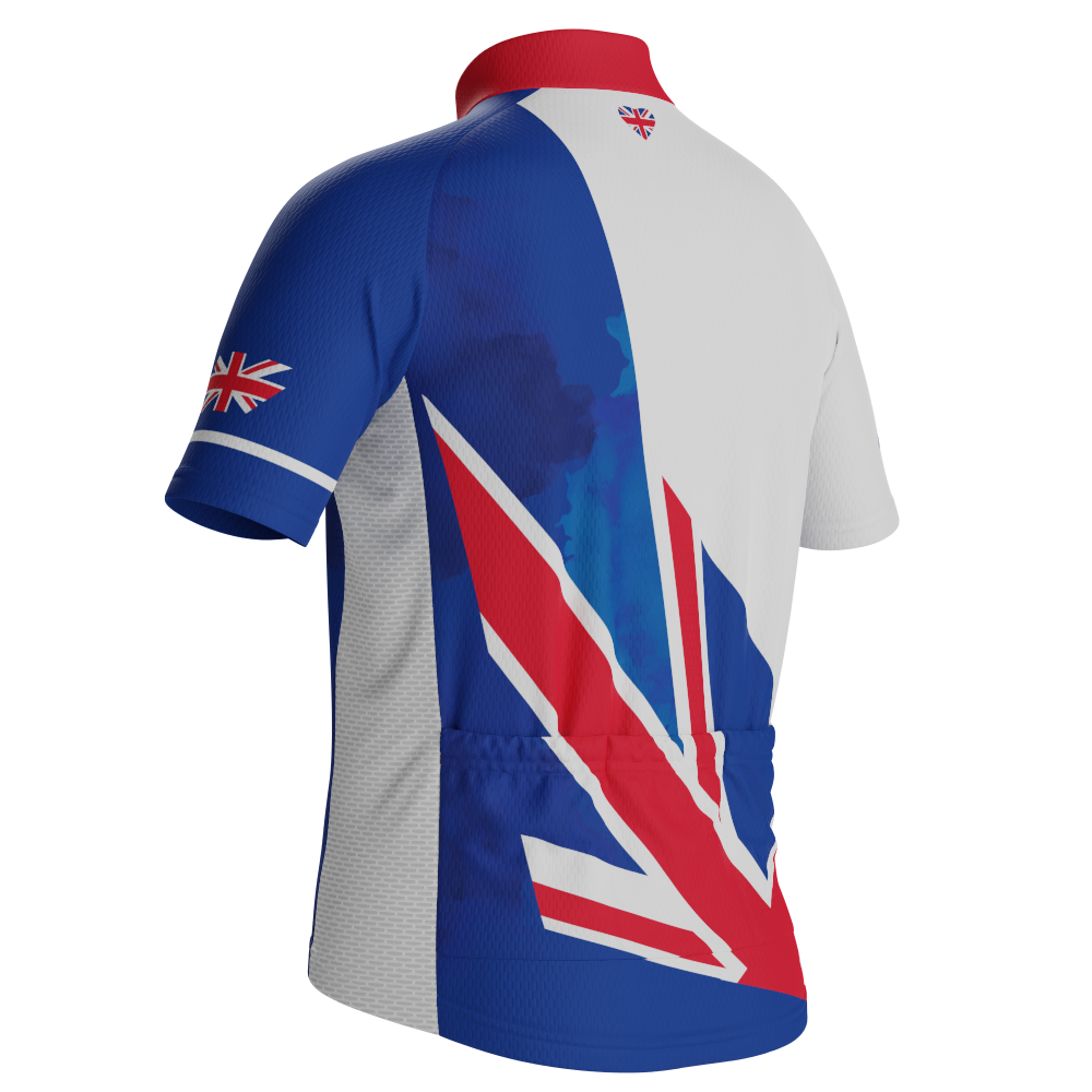 Kid's UK Badge Union Jack National Flag Short Sleeve Cycling Jersey