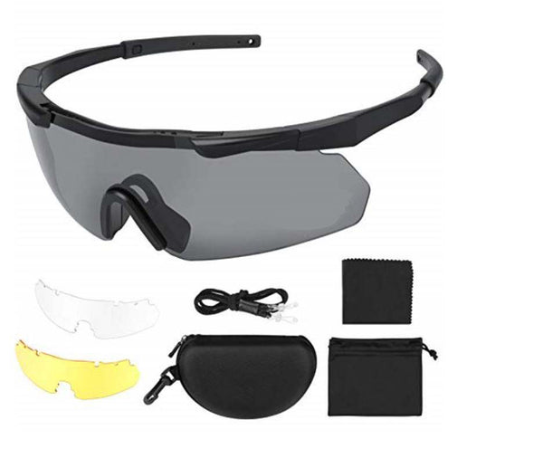 Unisex Sporty with Interchangeable Color Lense Cycling Sunglasses
