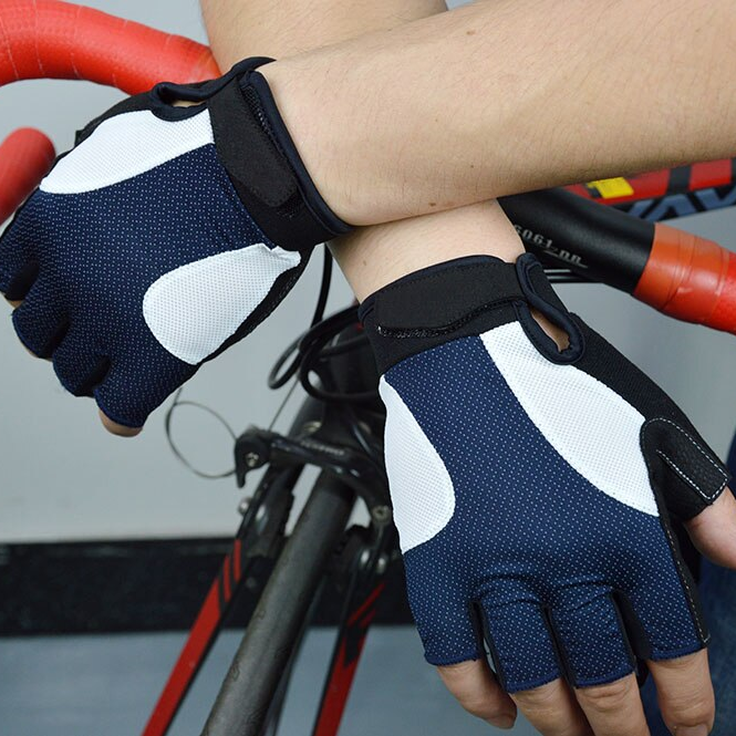 DV Half Tone Fingerless Gel Padded Cycling Gloves