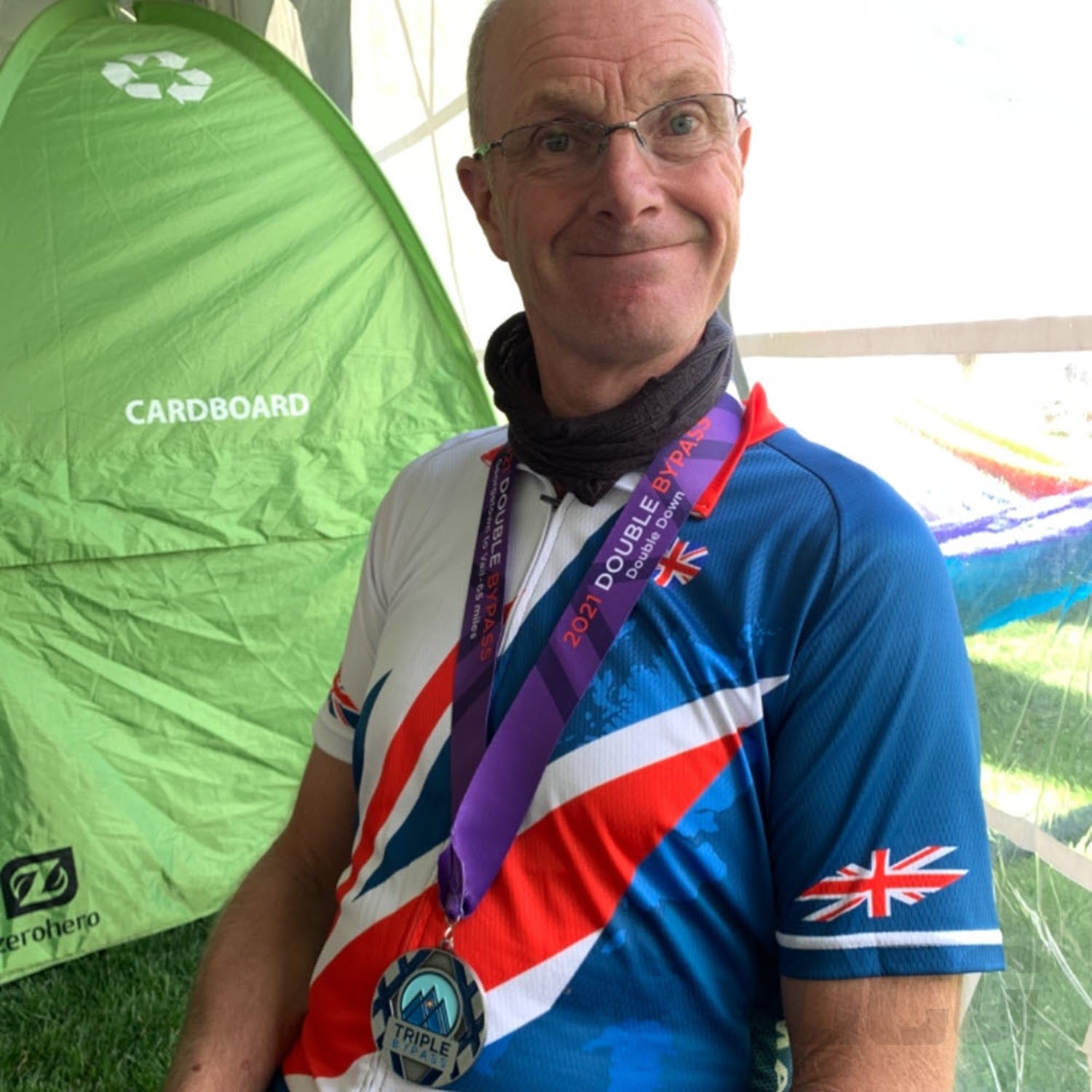 Men's UK Badge Union Jack National Flag Short Sleeve Cycling Jersey