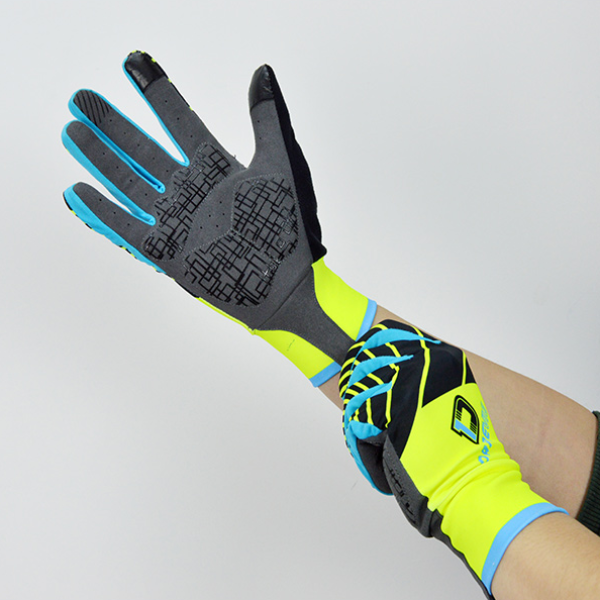 DV Neon Touch Screen Gel Padded Winter Cycling Gloves