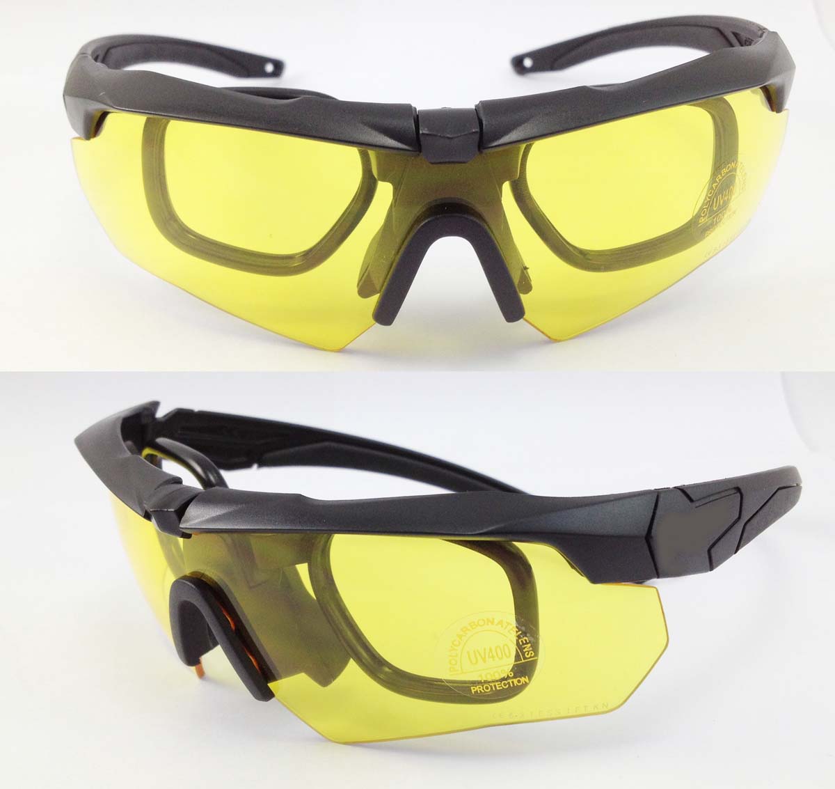 Unisex Thick Ultra Light with 3 Interchangeable Color Lense Cycling Sunglasses