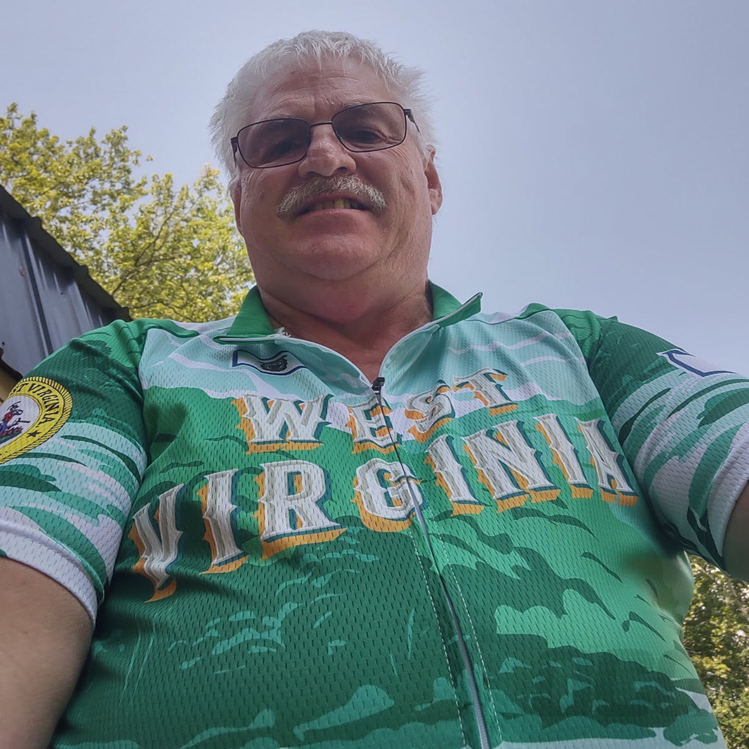Men's West Virginia US State Icon Short Sleeve Cycling Jersey