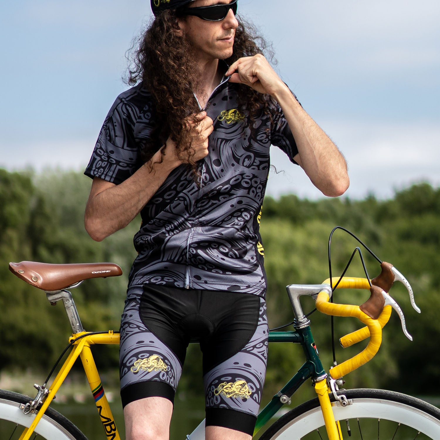 Men's The Black Octopus 2 Piece Cycling Kit