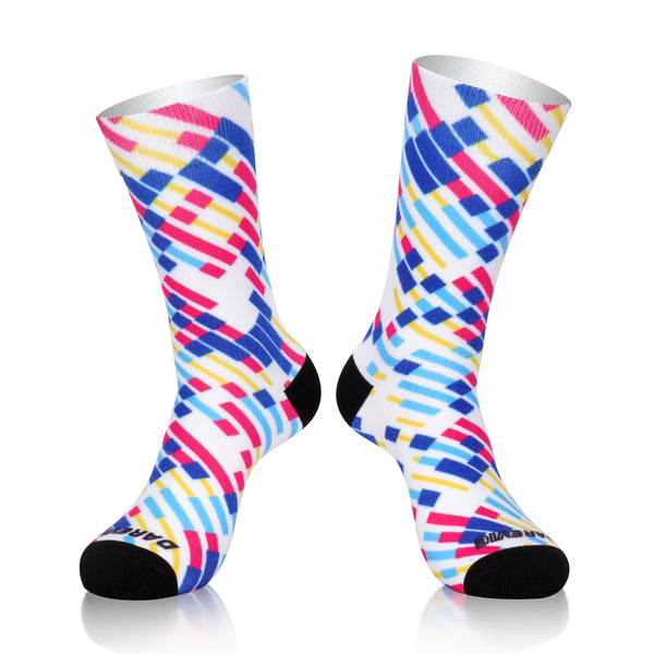 Unisex DV Multi Color Mid Length Cycling Socks