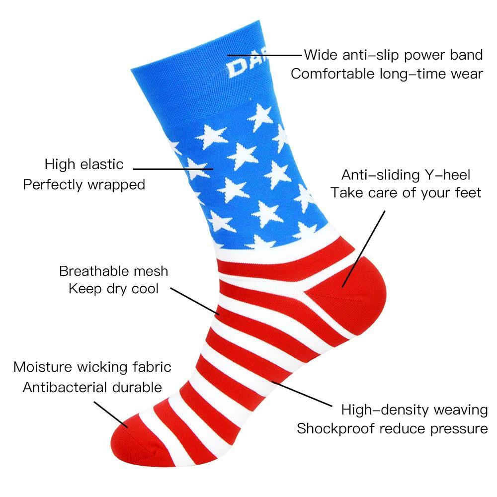 DV American Stars Pro Breathable Cycling Socks