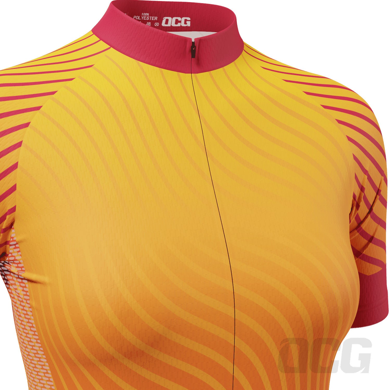 Women's Four Seasons Curvy Lines Short Sleeve Cycling Jersey