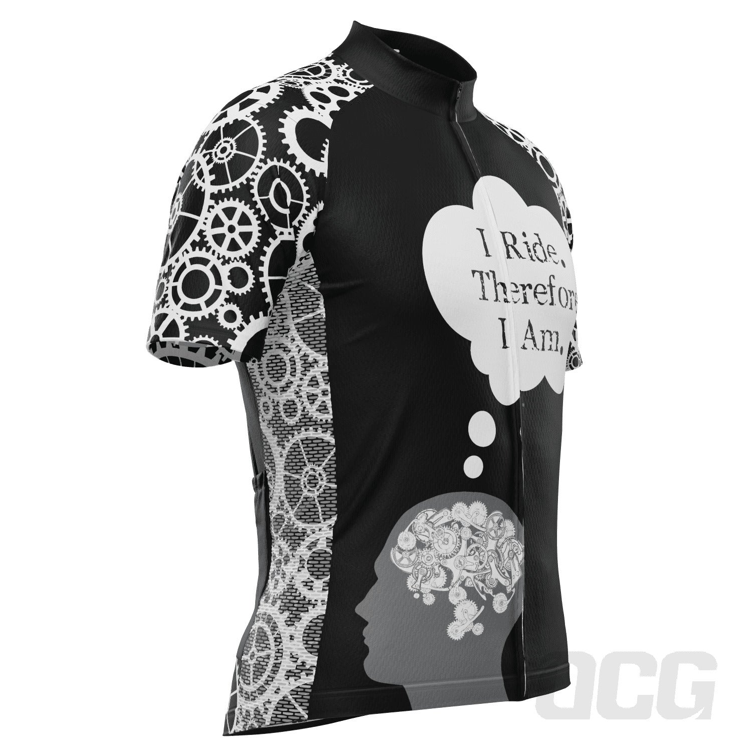 Men's I Ride Therefore I Am Short Sleeve Cycling Jersey