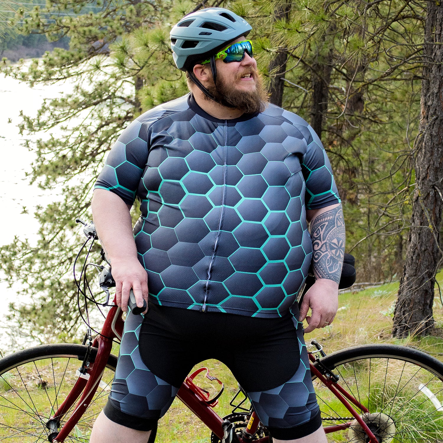 Men's Radioactive 2 Piece Cycling Kit