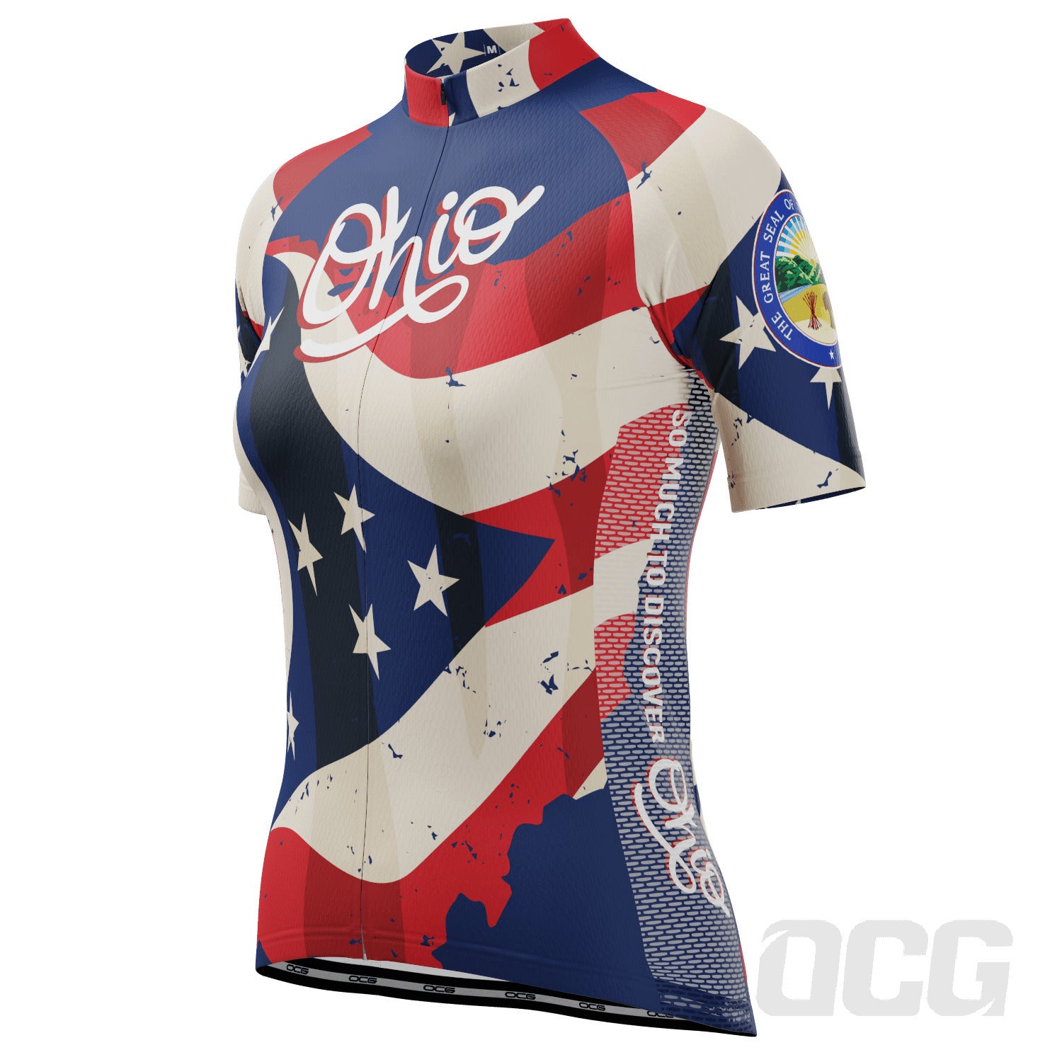 Women's Ohio US State Icon Short Sleeve Cycling Jersey