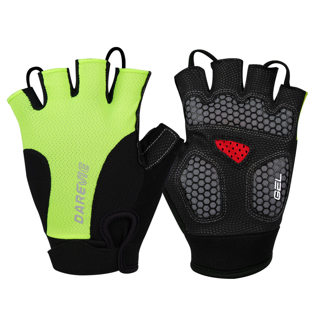 DV Half Tone Fingerless Gel Padded Cycling Gloves