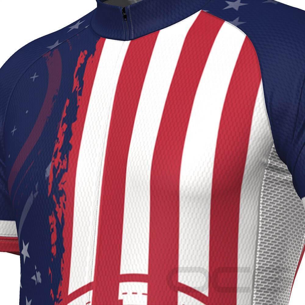 Men's Air Force American Flag Armed Forces Cycling Jersey