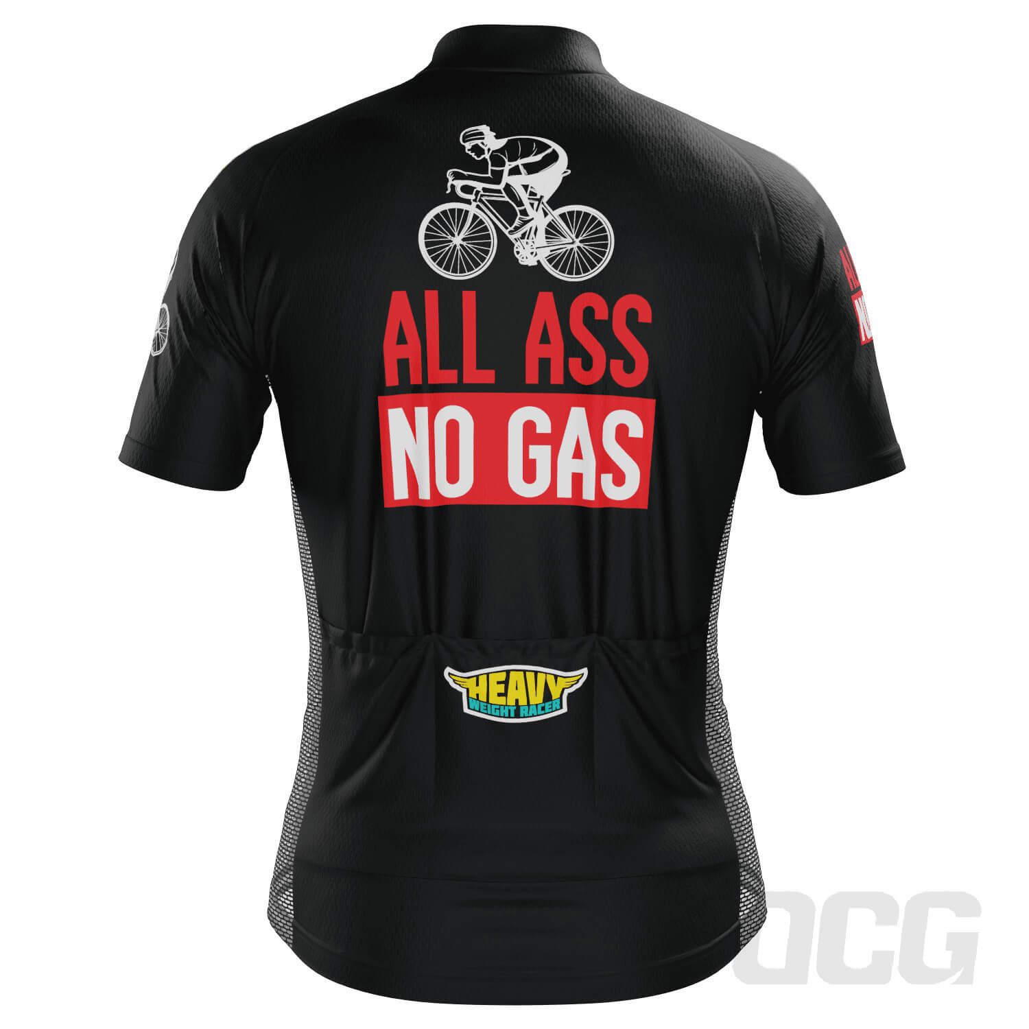 Men's All Ass No Gas Short Sleeve Cycling Jersey