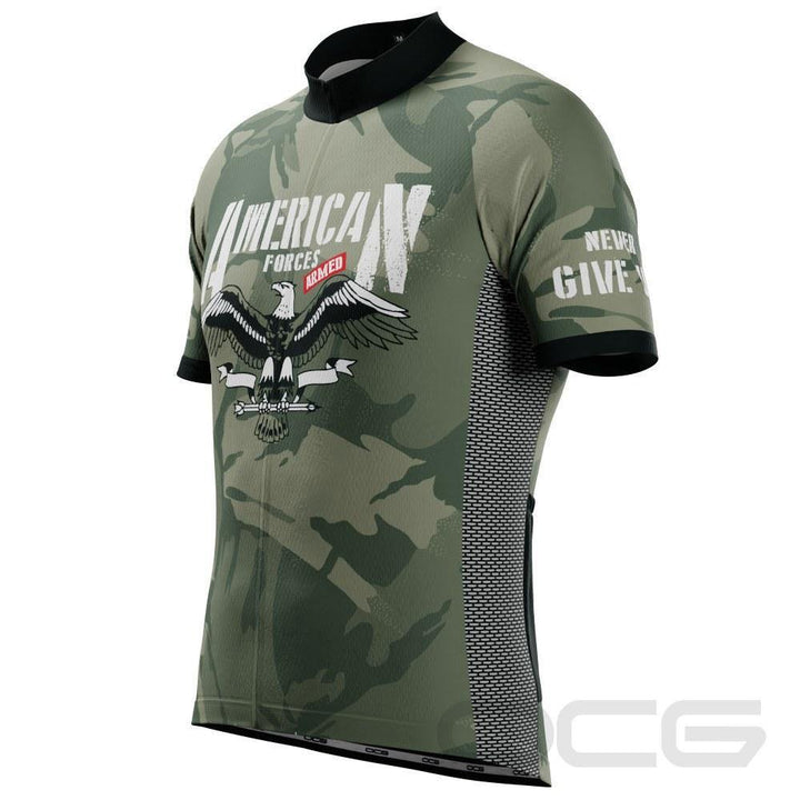 Men's American Armed Forces Short Sleeve Cycling Jersey