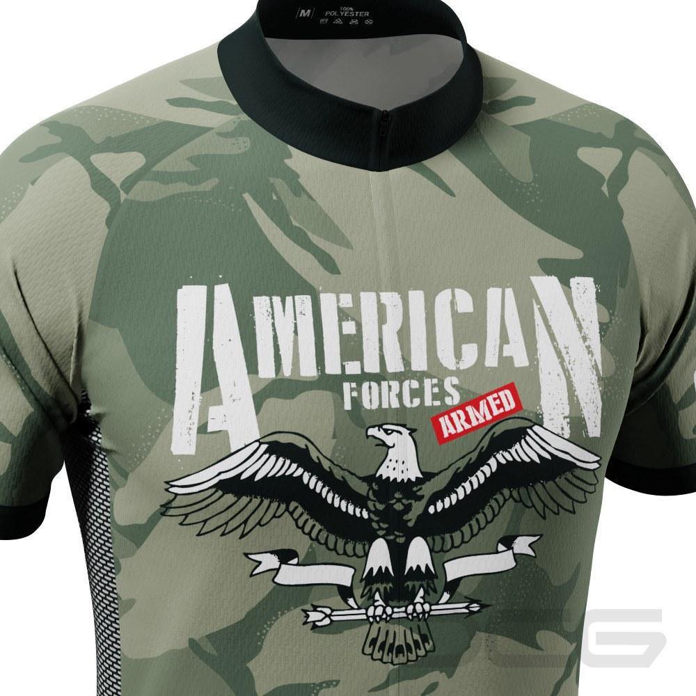 Men's American Armed Forces Short Sleeve Cycling Jersey