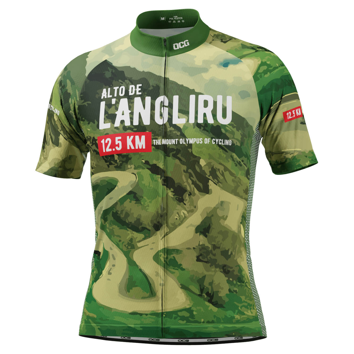 Men's Alto de L'Angliru Epic Climbs Short Sleeve Cycling Jersey