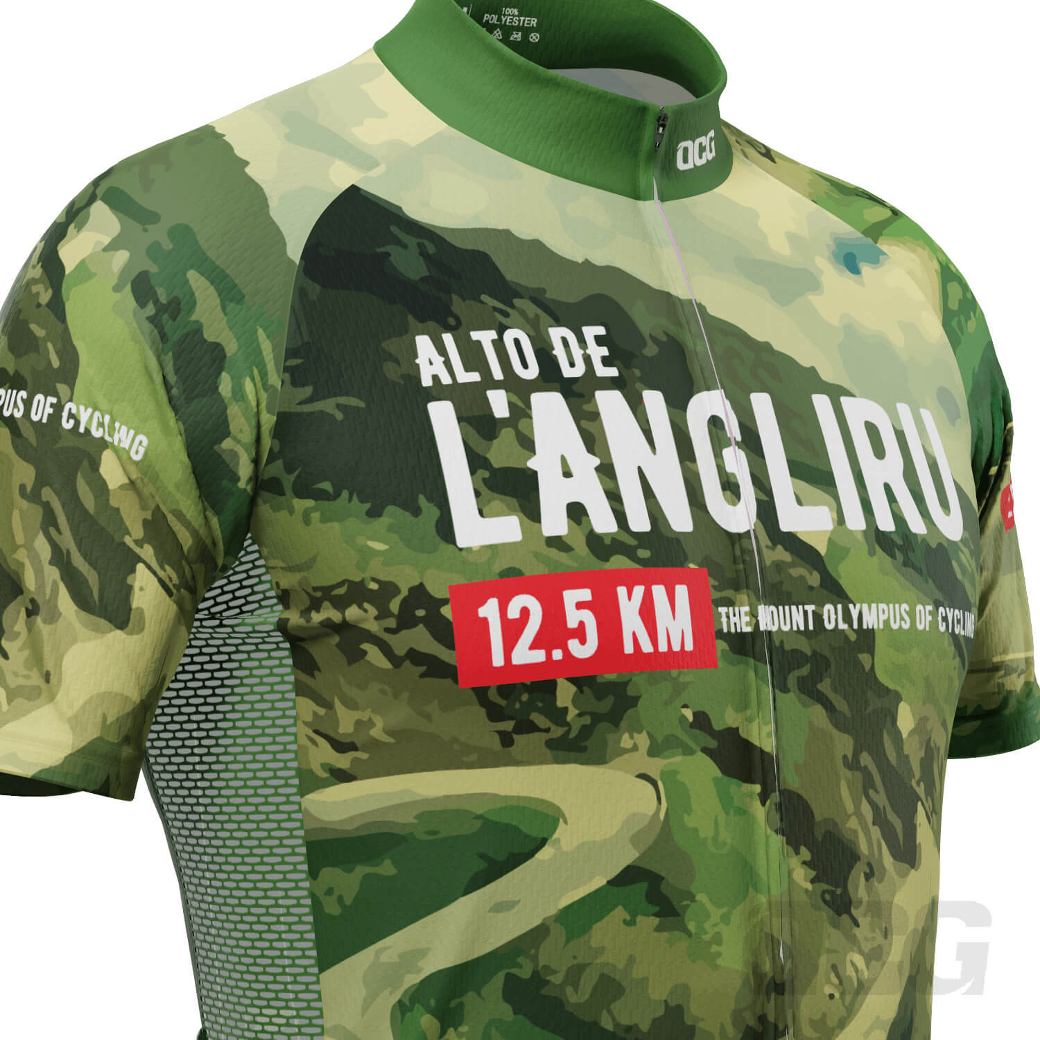 Men's Alto de L'Angliru Epic Climbs Short Sleeve Cycling Jersey