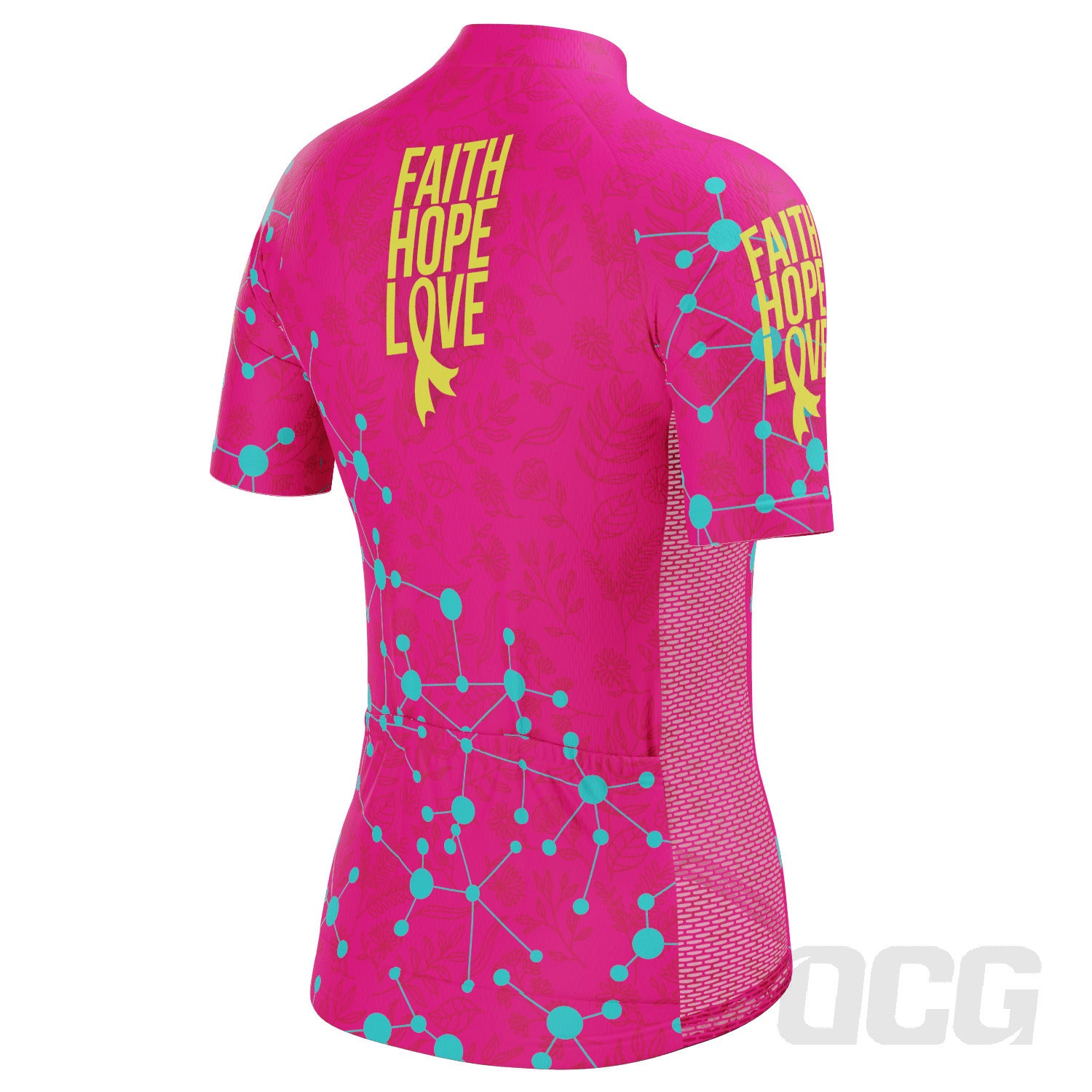 Women's Breast Cancer Faith Hope Love Long Sleeve Cycling Jersey