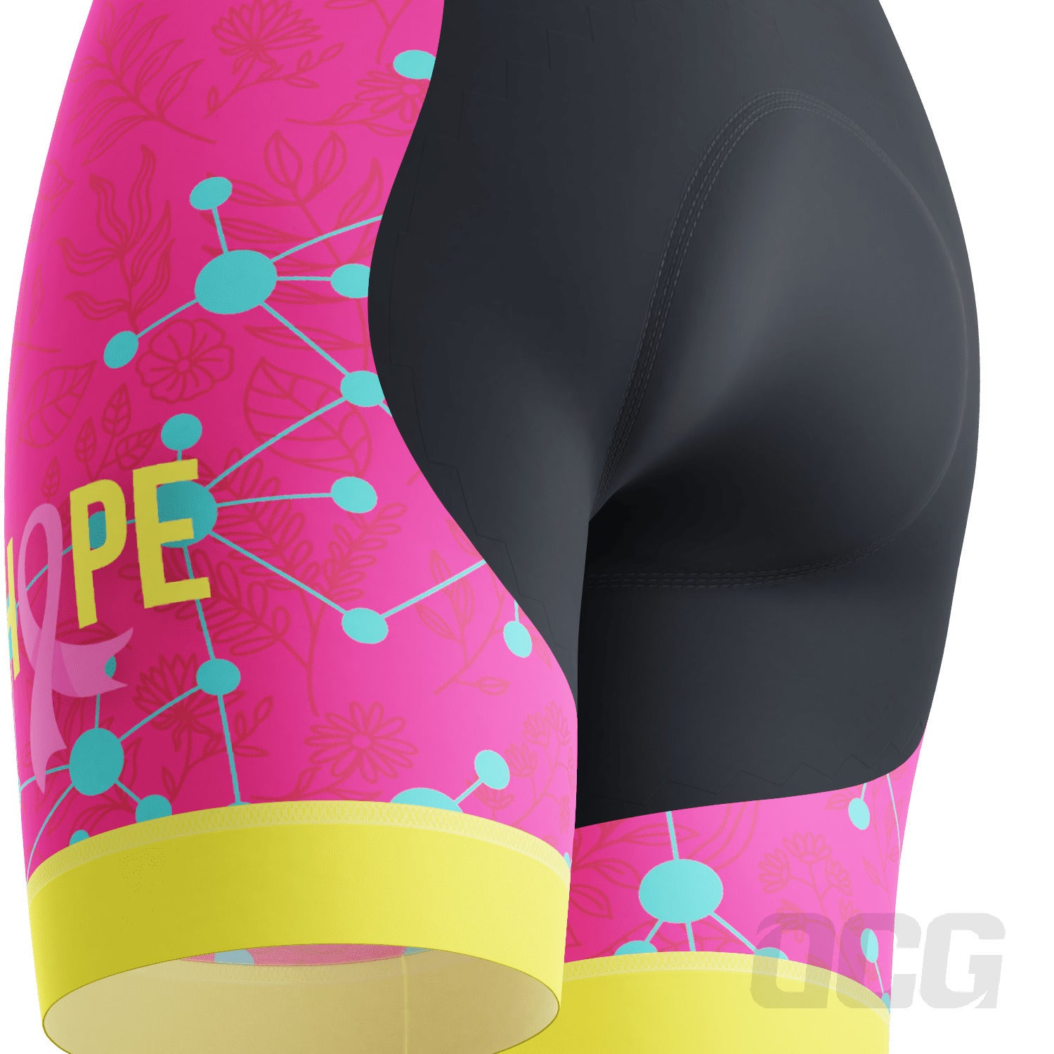 Women's Breast Cancer Faith Hope Love Gel Padded Cycling Shorts