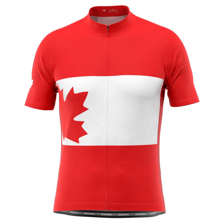 Men's Canadian Maple Leaf Short Sleeve Cycling Jersey