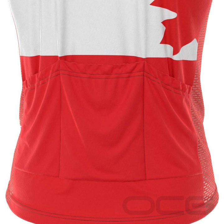 Men's Canada Flag Maple Leaf Sleeveless Cycling Jersey