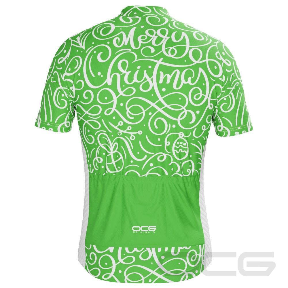 Men's Christmas Swirl Short Sleeve Cycling Jersey