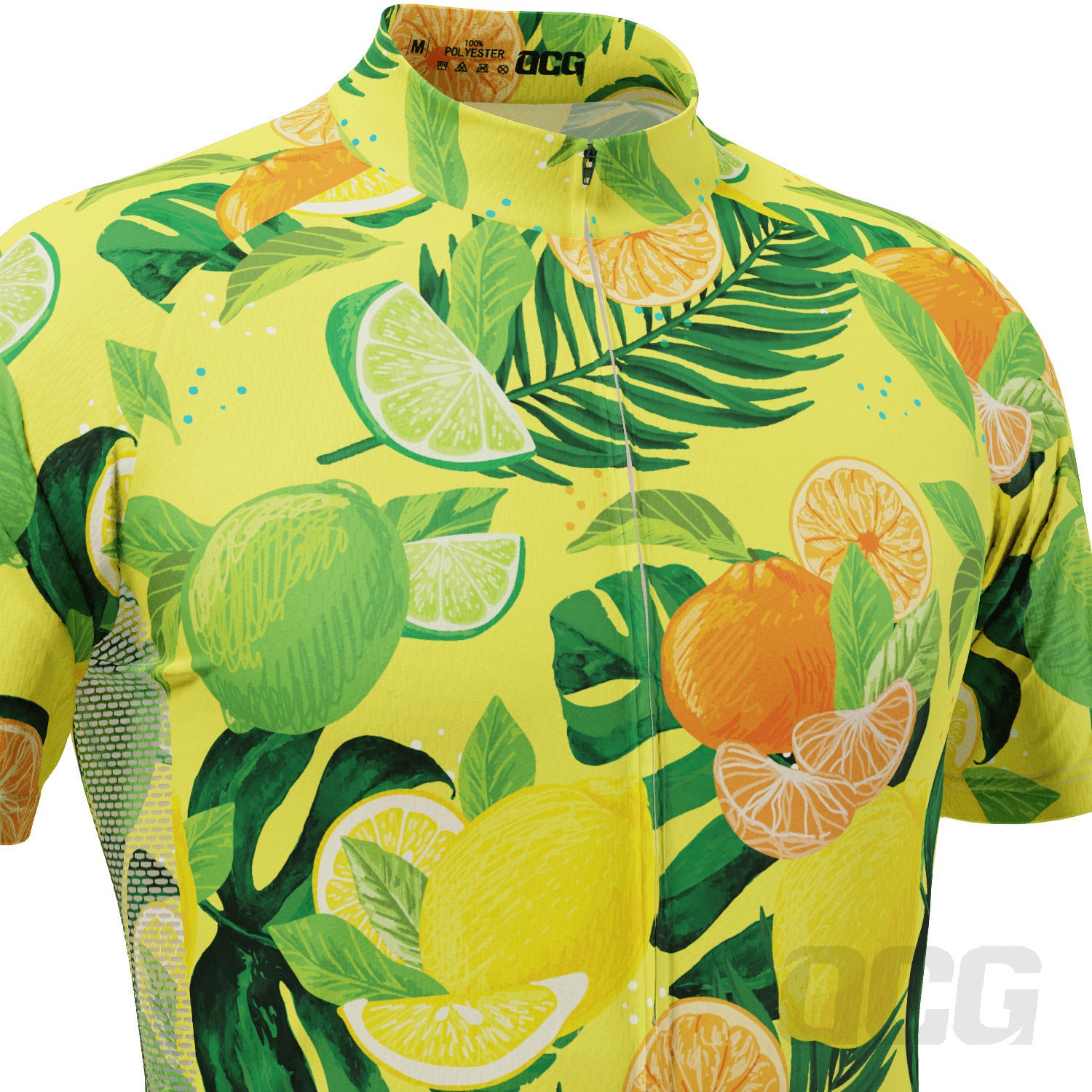 Men's Citrus Explosion Short Sleeve Cycling Jersey