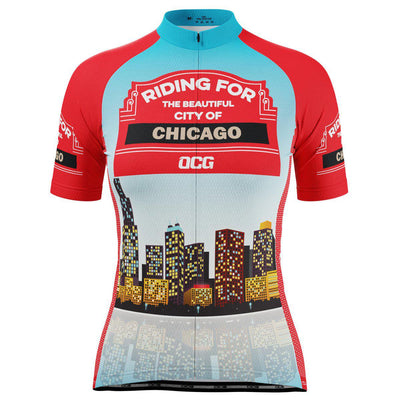 Kvinders City of Chicago Kortærmet Cykeltrøje