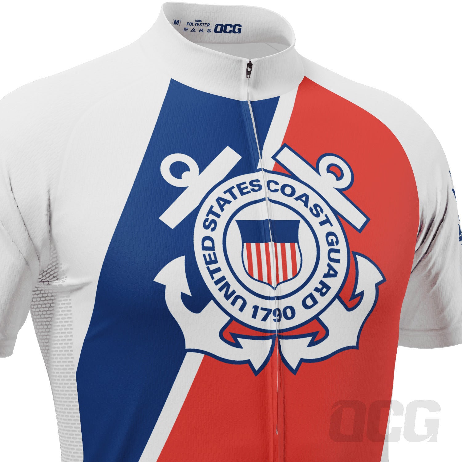 Men's USAF United States Coast Guard Short Sleeve Cycling Jersey