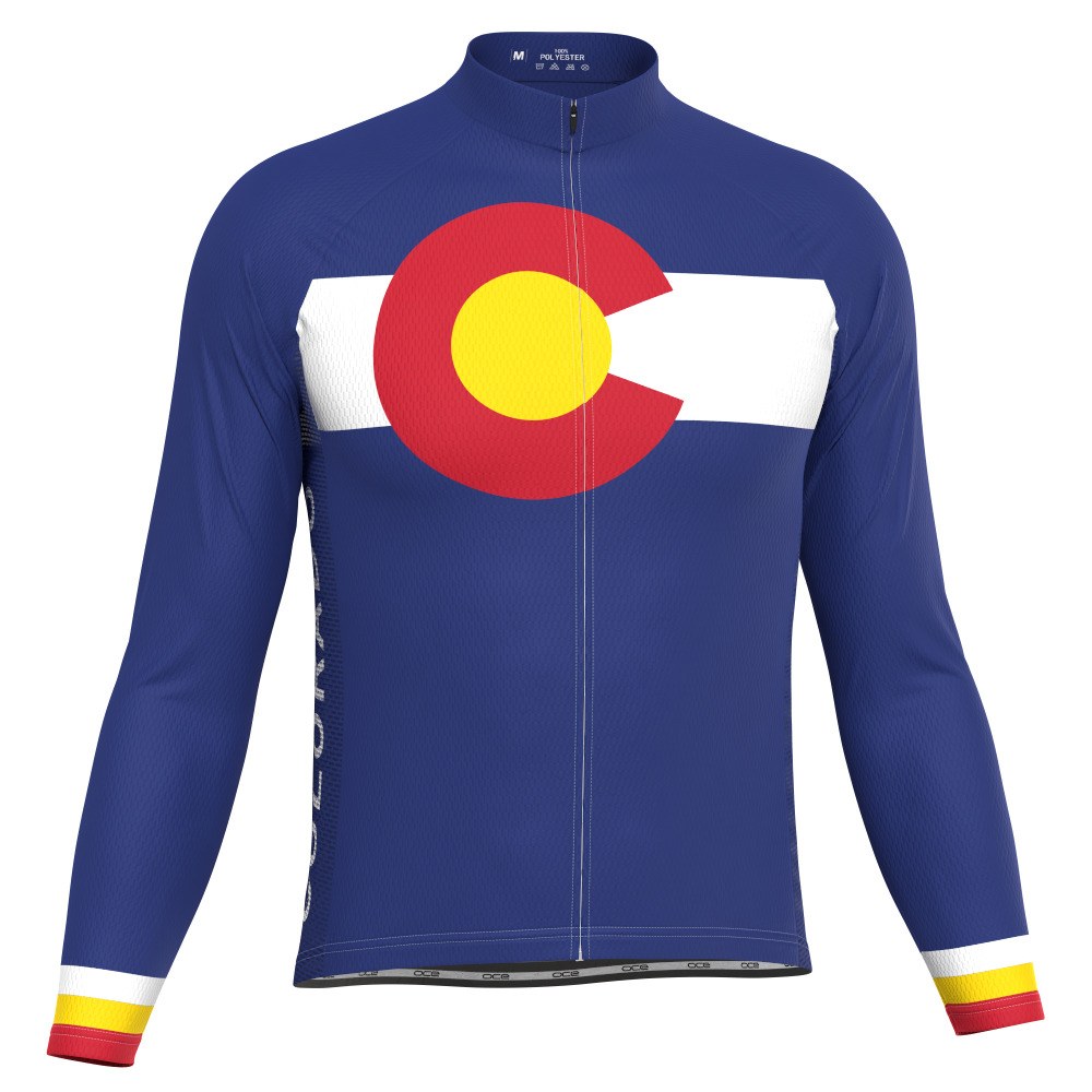 Men's Colorado USA State Long Sleeve Cycling Jersey
