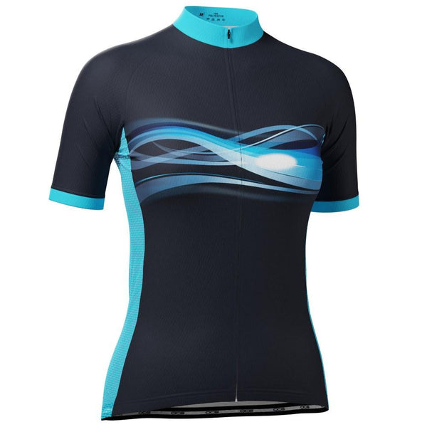 Women's Cosmos Blue Short Sleeve Cycling Jersey [clearance]