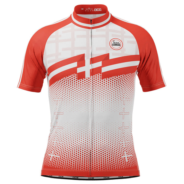 Men's World Countries Team Denmark Icon Short Sleeve Cycling Jersey