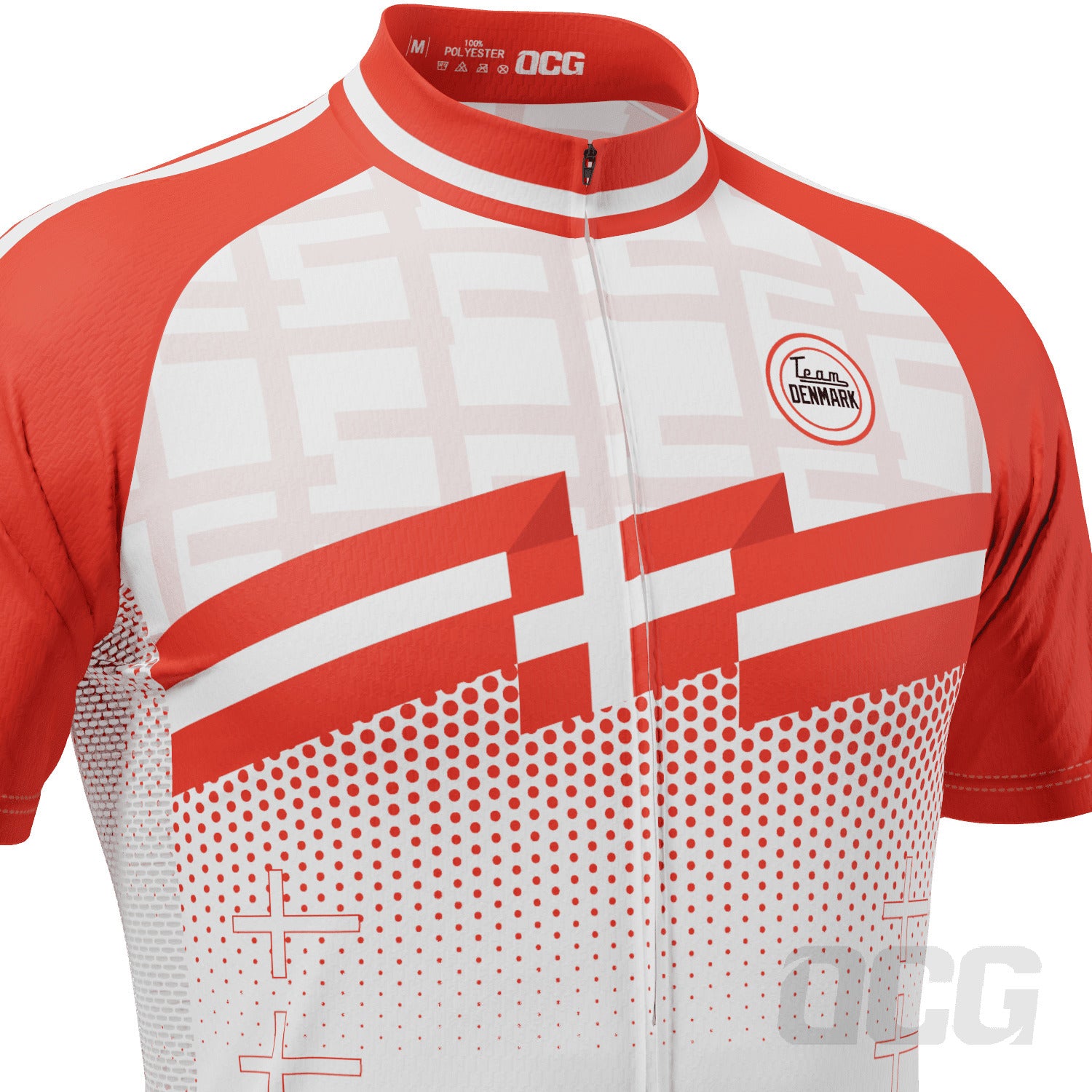 Men's World Countries Team Denmark Icon Short Sleeve Cycling Jersey