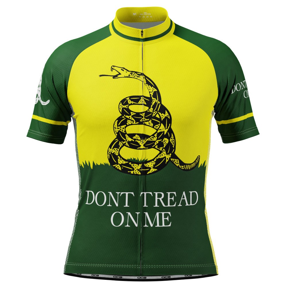 Men's Gadsden Flag Don't Tread On Me Short Sleeve Cycling Jersey