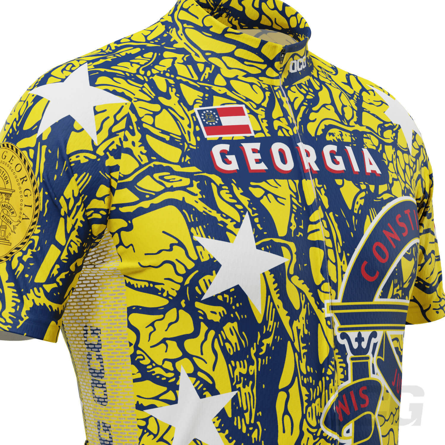 Men's Georgia US State Icon Short Sleeve Cycling Jersey